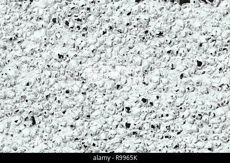 aluminum alu foam bubble metal plate wallpaper background Stock Photo