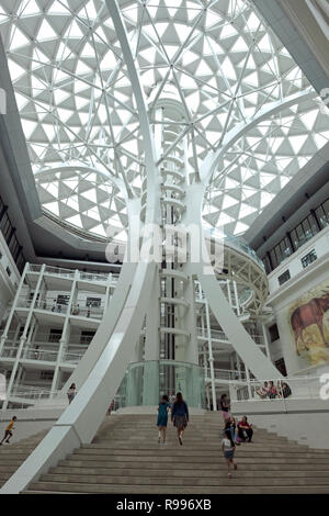 Interior courtyard of The National Museum of Natural History located in the Agrifina Circle, Rizal Park, Manila Philippines Stock Photo