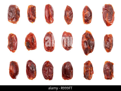 Dried dates isolated on white background. Stock Photo