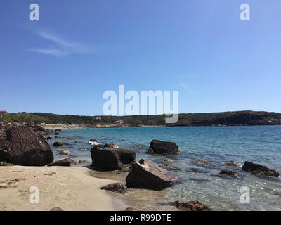 Beach near Carloforte on the Island of San Pietro, Sardinia - Italy Stock Photo