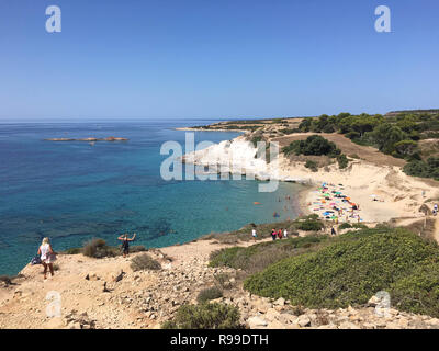 Beach near Carloforte on the Island of San Pietro, Sardinia - Italy Stock Photo