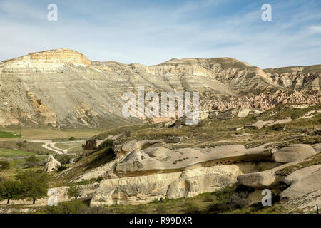 turkey kapadokya located under the name of Simon Paşabağları other natural volcanic formations in the valley. Stock Photo