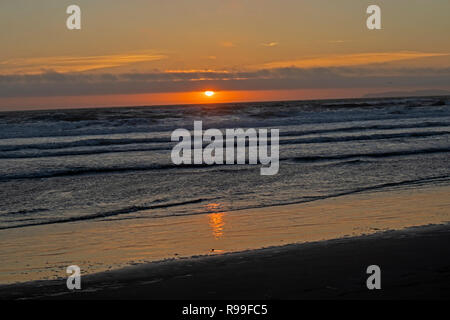 Sunset on Dillon Beach, Marin County, California, USA Stock Photo