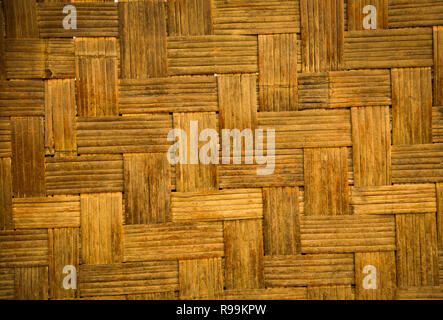 weave pattern / weave texture from nature bamboo wicker traditional weave pattern handicraft thai style vintage background Stock Photo