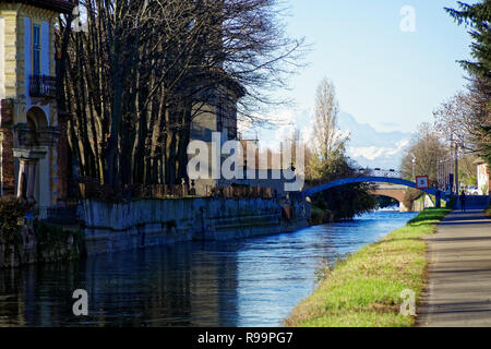 Jogging track for exercise at the replubbic park, Green garden park and road in moring Stock Photo