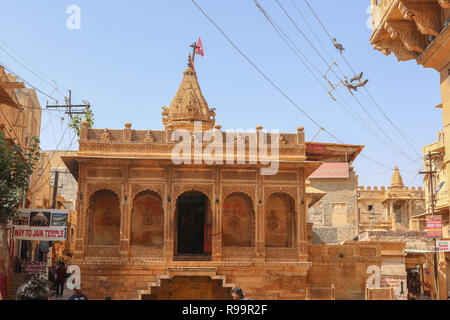 Chamunda Temple is located within the Jaisalmer Fort Complex. The temple is dedicated to Goddess Chamunda. Stock Photo