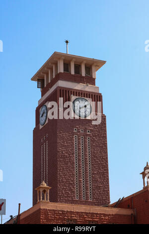 Clock Tower at Jodhpur Railway Station, Rajasthan Stock Photo