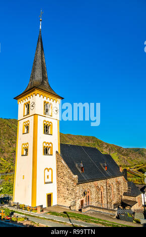 Saint Lawrence Catholic Church at Bremm, Germany Stock Photo