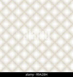 Seamless halftone vector background.Filled with brown circles . Stock Vector