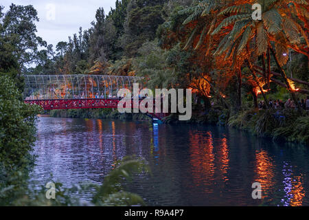 Festival of lights in Pukekura park, New Plymouth, New Zealand Stock Photo
