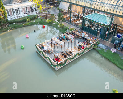 Bangkok, Thailand - December 16, 2018: People visit and dine at chocolate ville park and restaurant in Bangkok,Thailand.The chocolate ville park and r Stock Photo