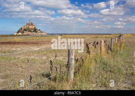 Le Mont Saint Michel in Normandy, France on a sunny day. Stock Photo