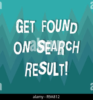 Writing note showing Get Found On Search Result. Business photo showcasing Search engine optimization good services ZigZag Spiked Design MultiColor Bl Stock Photo