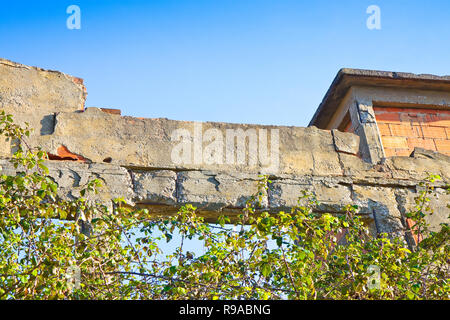 Old reinforced concrete structure that must be demolished Stock Photo