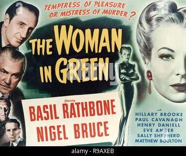 Original film title: THE WOMAN IN GREEN. English title: THE WOMAN IN GREEN. Year: 1945. Director: ROY WILLIAM NEILL. Credit: UNIVERSAL PICTURES / Album Stock Photo