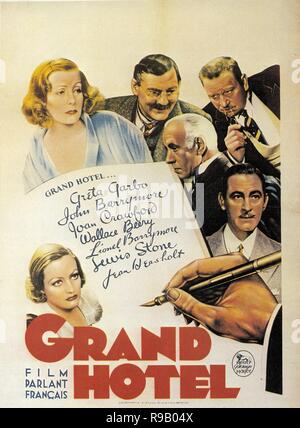 Original film title: GRAND HOTEL. English title: GRAND HOTEL. Year: 1932. Director: EDMUND GOULDING. Credit: M.G.M / Album Stock Photo