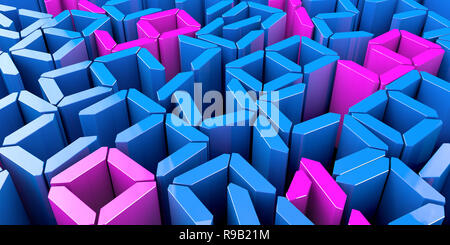 Abstract 3D numbers background computer generated render. Stock Photo