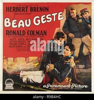 Original film title: BEAU GESTE. English title: BEAU GESTE. Year: 1926. Director: HERBERT BRENON. Credit: PARAMOUNT PICTURES / Album Stock Photo