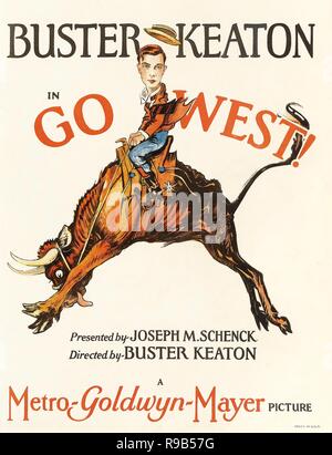 Original film title: GO WEST. English title: GO WEST. Year: 1925. Director: BUSTER KEATON. Stars: BUSTER KEATON. Credit: M.G.M / Album Stock Photo