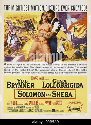 Original film title: SOLOMON AND SHEBA. English title: SOLOMON AND SHEBA. Year: 1959. Director: KING VIDOR. Credit: UNITED ARTISTS / Album Stock Photo