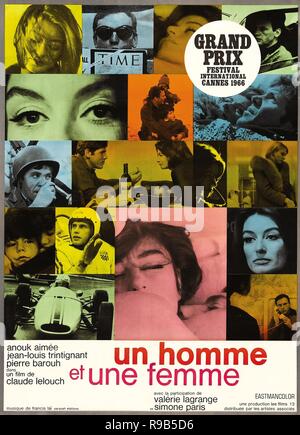 Original film title: UN HOMME ET UNE FEMME. English title: A MAN AND A WOMAN. Year: 1966. Director: CLAUDE LELOUCH. Credit: LES FILMS 13 / Album Stock Photo
