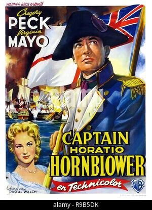 Original film title: CAPTAIN HORATIO HORNBLOWER R. N.. English title: CAPTAIN HORATIO HORNBLOWER. Year: 1951. Director: RAOUL WALSH. Stars: GREGORY PECK. Credit: WARNER BROTHERS / Album Stock Photo