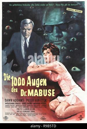 Original film title: DIE 1000 AUGEN DES DR. MABUSE. English title: THE THOUSAND EYES OF DR. MABUSE. Year: 1960. Director: FRITZ LANG. Credit: CENTRAL CINEMA COMPANY FILM / Album Stock Photo