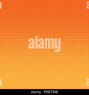 Orange background with halftone effect. Vector illustration. Abstract bright background Stock Vector