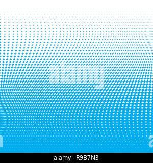 Blue dots on white background. Vector illustration. Abstract background with halftone dots effect. Stock Vector
