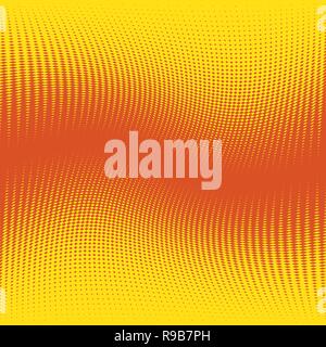 Orange background with halftone effect. Vector illustration. Abstract bright background Stock Vector