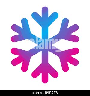 Abstract snowflake icon. Vector illustration. Colorful snowflake symbol Stock Vector