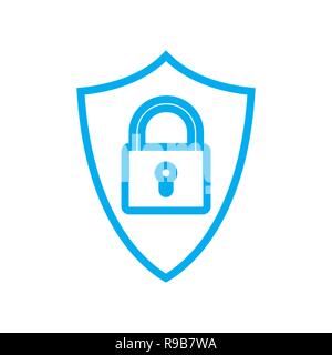Home secure icon. Vector illustration. Protection icon in flat design. Security concept Stock Vector