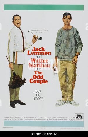 Original film title: THE ODD COUPLE. English title: THE ODD COUPLE. Year: 1968. Director: GENE SAKS. Credit: PARAMOUNT PICTURES / Album Stock Photo