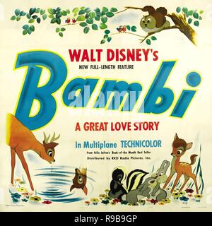 Original film title: BAMBI. English title: BAMBI. Year: 1942. Director: DAVID HAND. Credit: DISNEY / Album Stock Photo