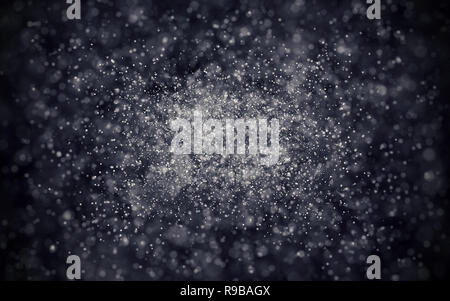 Abstract particle background with shallow depth of field. 3D illustration Stock Photo