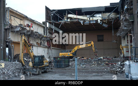The old Imperial Brands cigarette factory in Nottingham undergoing demolition Stock Photo