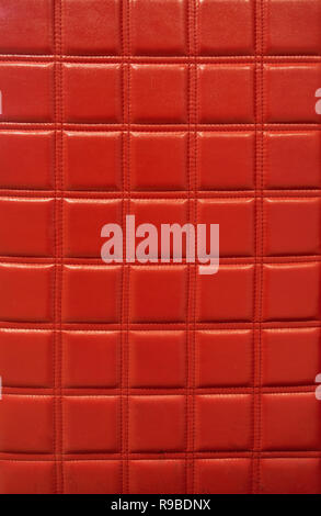 Squared red leather texture with contrast light Stock Photo