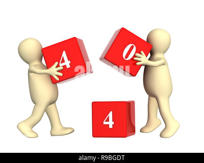 Conceptual image - error 404 Stock Photo