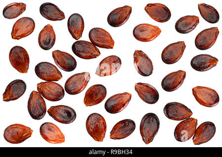 Ripe watermelon seeds set isolated on white Stock Photo