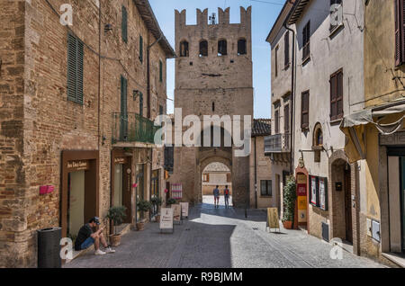 Corso Goffredo Mameli street and Porta Sant'Agostino, Montefalco ...