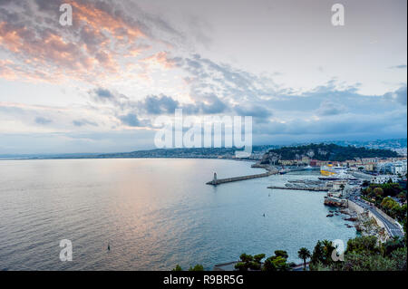 France, Alpes-Maritimes (06), Port of Nice. The ferries for Corsica Ferries making the connection between Nice and Corsica Stock Photo