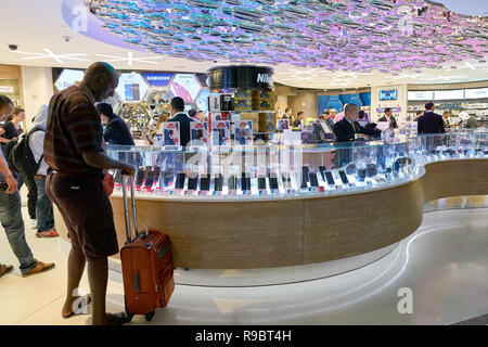 DOHA, QATAR - CIRCA MAY, 2017: Pulse store at Hamad International Airport of Doha, the capital city of Qatar. Stock Photo