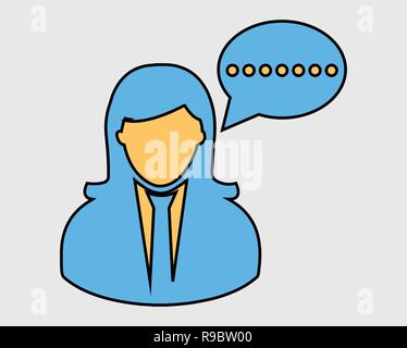 Colorful Female Conversion Bubble icon on gray background. Stock Vector