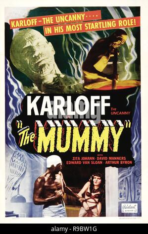 THE MUMMY poster for 1932 Universal film with Boris Karloff Stock Photo ...