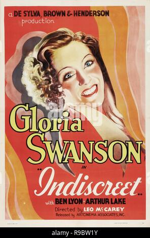 Original film title: INDISCREET. English title: INDISCREET. Year: 1931. Director: LEO MCCAREY. Credit: UNITED ARTISTS / Album Stock Photo