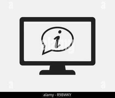 Infomation Icon on computer screen Stock Vector