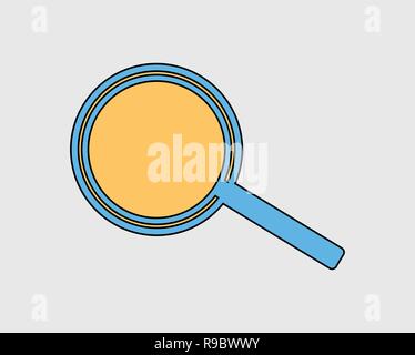 Colorful Search Icon. Magnify Glass on gray Background. Stock Vector