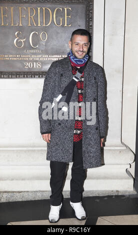 Celebrities arrive at Brasserie of Light restaurant launch party at Selfridges  Featuring: Stavros Karelis Where: London, United Kingdom When: 20 Nov 2018 Credit: Luke Hannaford/WENN Stock Photo