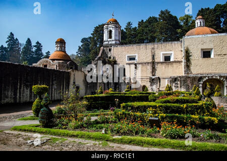 The courtyard at Ex Convento del Desierto de los Leones in Mexico City,  Mexico Stock Photo - Alamy