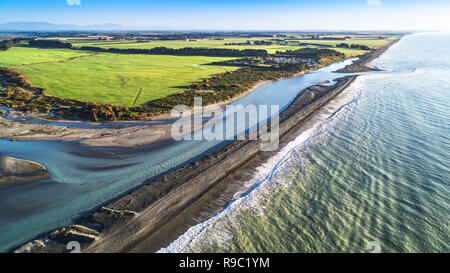 River Mouth New Zealand Stock Photo